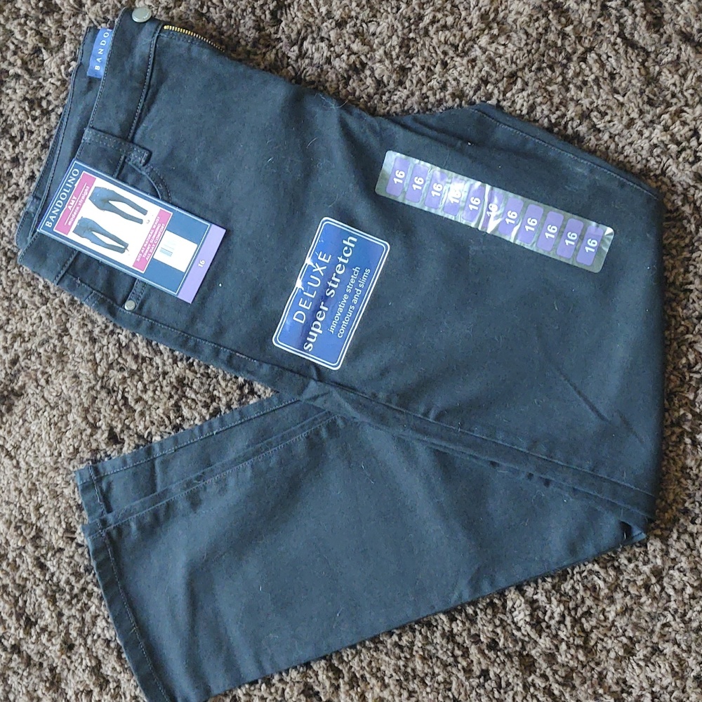 Black women's straight leg jeans. Size 16
